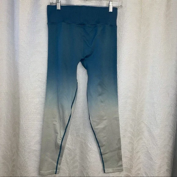 Victoria Secret PINK Tight Womens Seamless High Waist Rib Blue Leggings - Picture 4 of 6